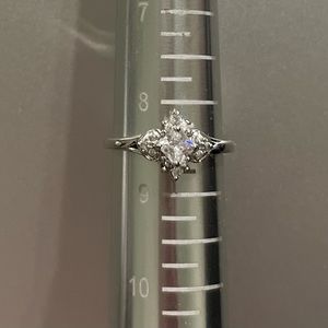 Square Cut Crystal Ring